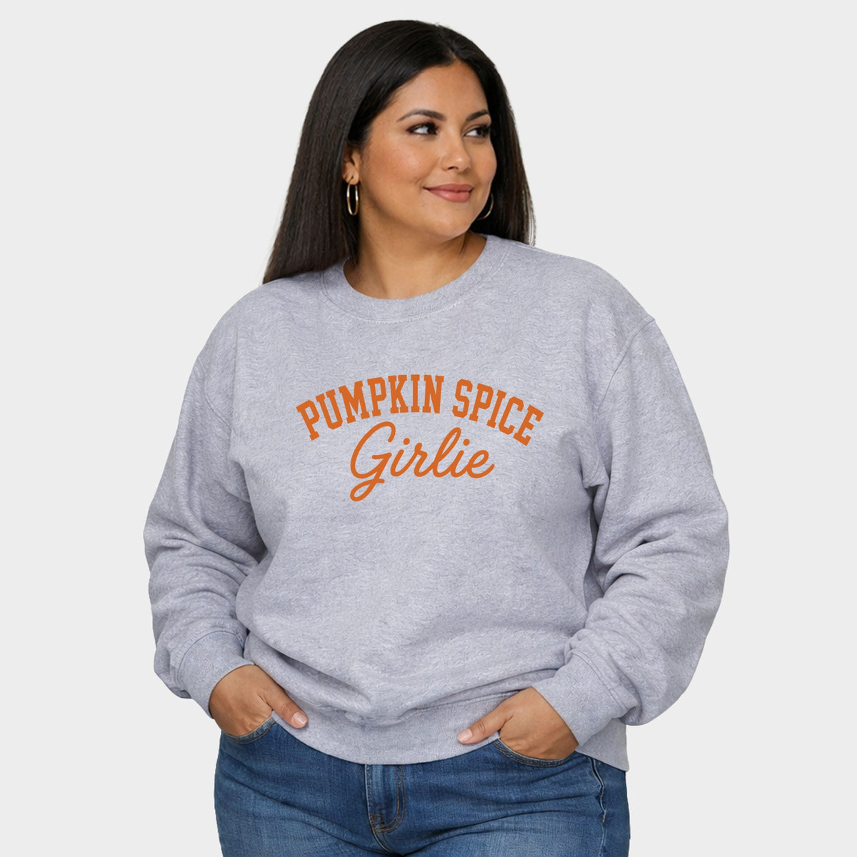 Pumpkin Spice Girlie -  Women's Plus Sized Graphic Sweatshirt