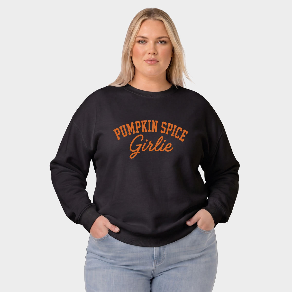 Pumpkin Spice Girlie -  Women's Plus Sized Graphic Sweatshirt