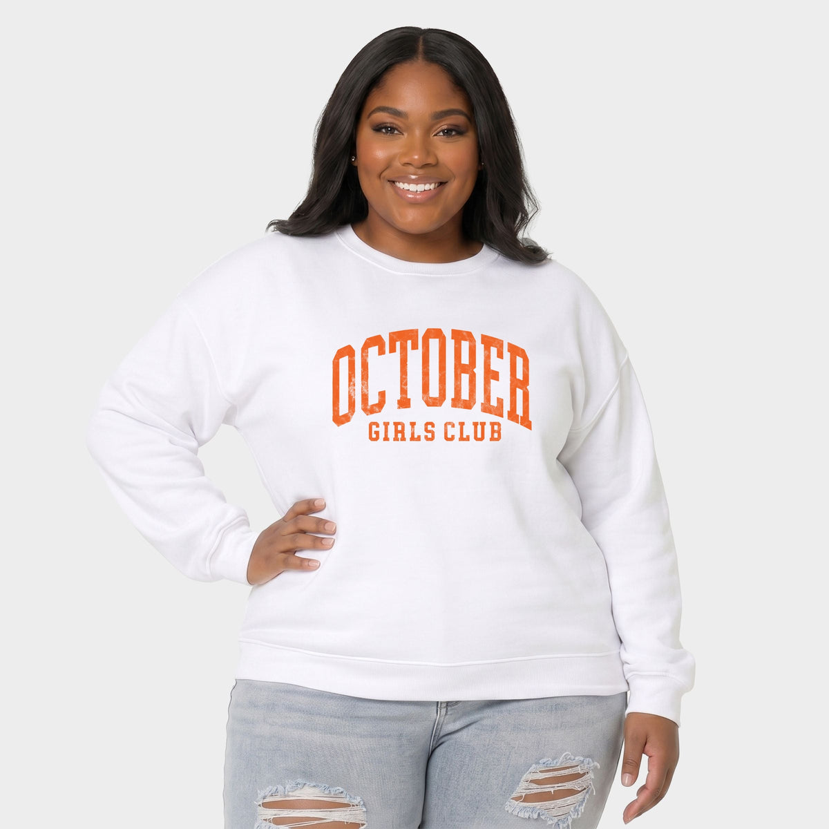 October Girls Club -  Women's Plus Sized Graphic Sweatshirt