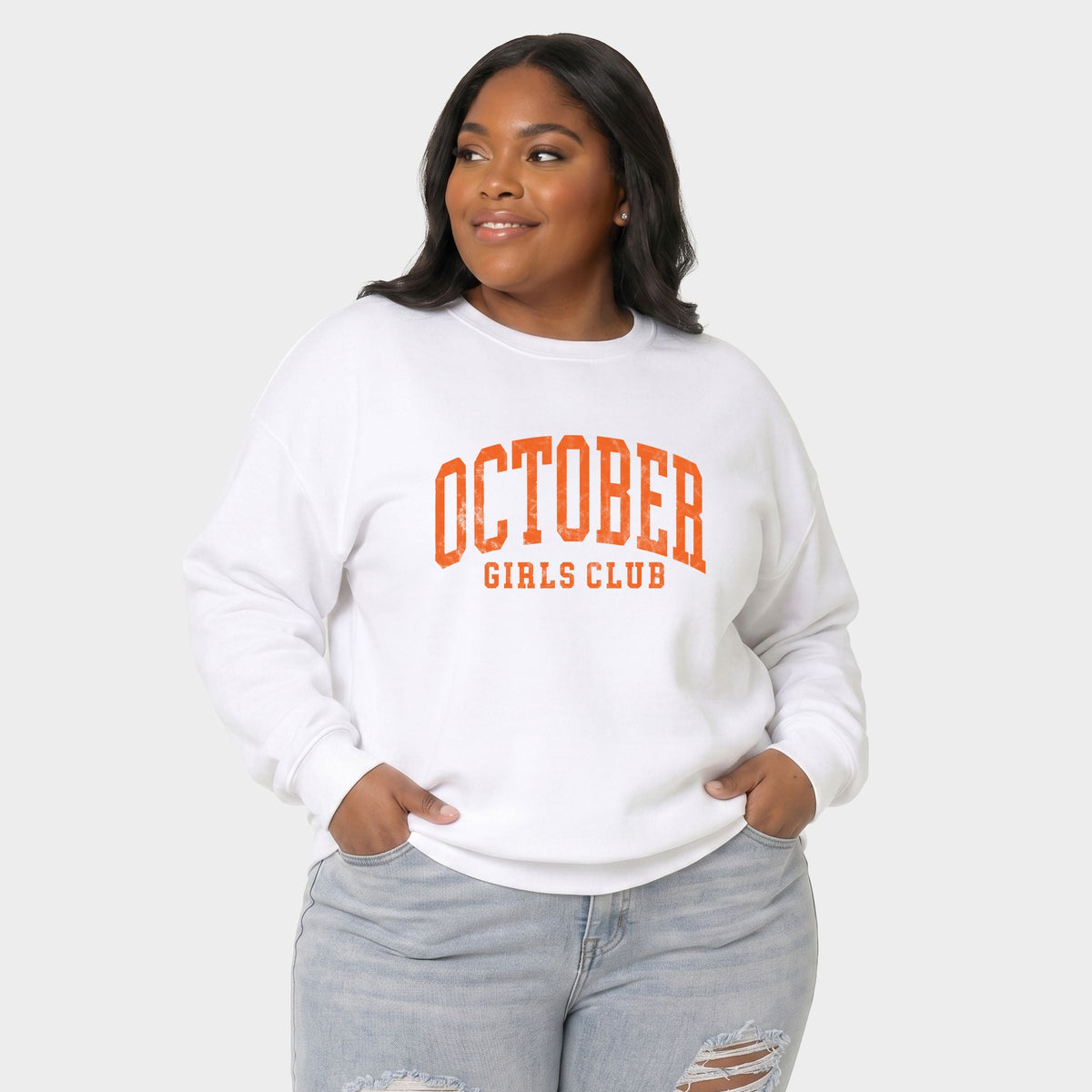 October Girls Club -  Women's Plus Sized Graphic Sweatshirt