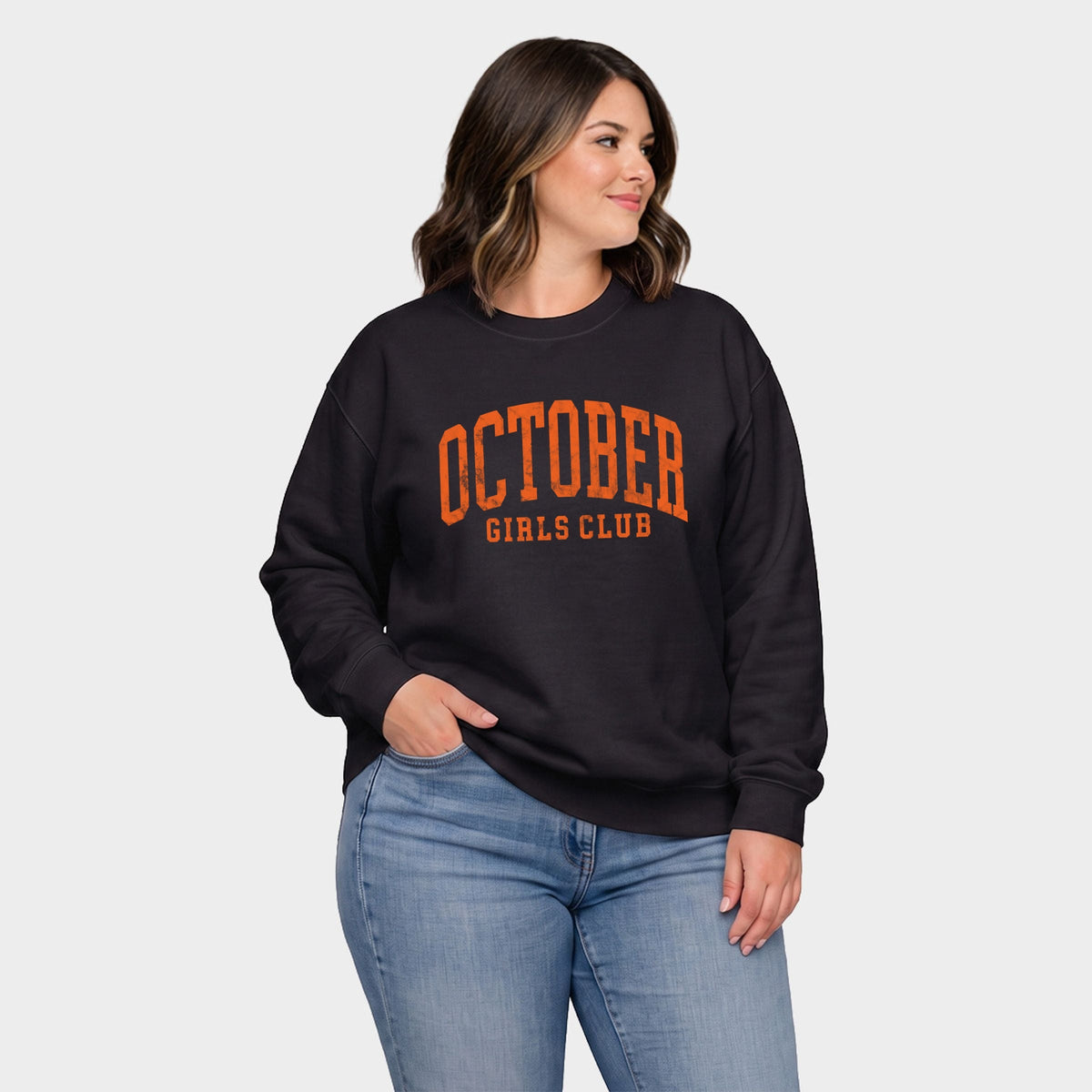 October Girls Club -  Women's Plus Sized Graphic Sweatshirt