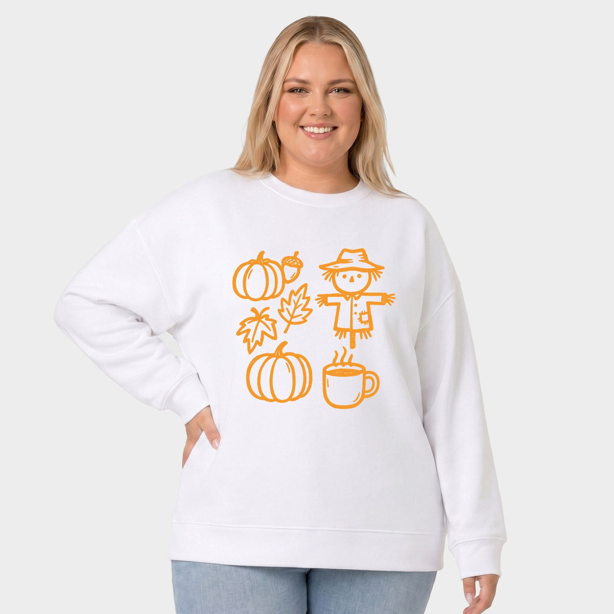 Fall Elements Outline - Women's Plus Sweatshirt