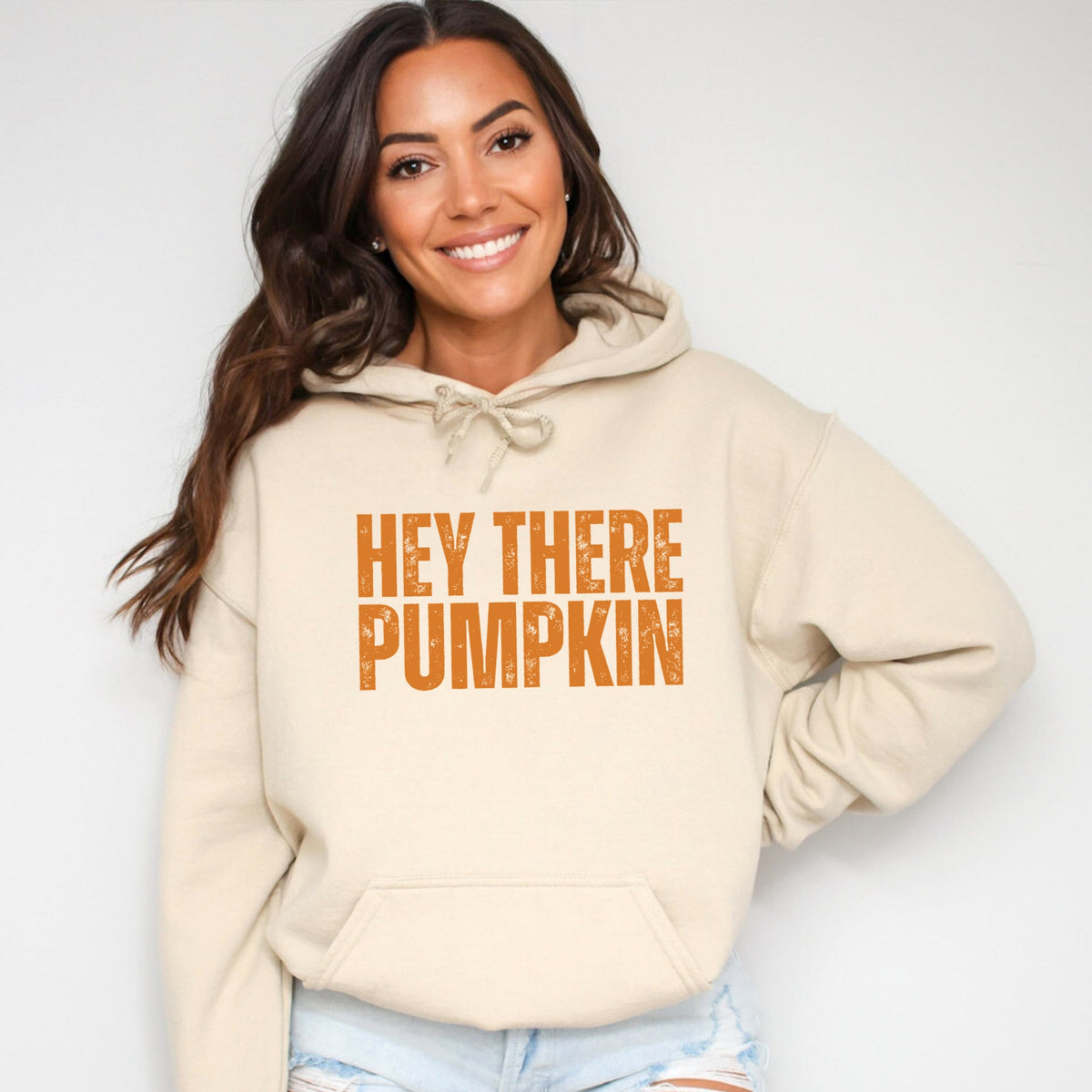 Hey There Pumpkin Distressed - Women's Graphic Hoodie