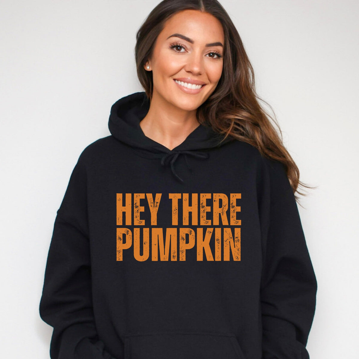 Hey There Pumpkin Distressed - Women's Graphic Hoodie