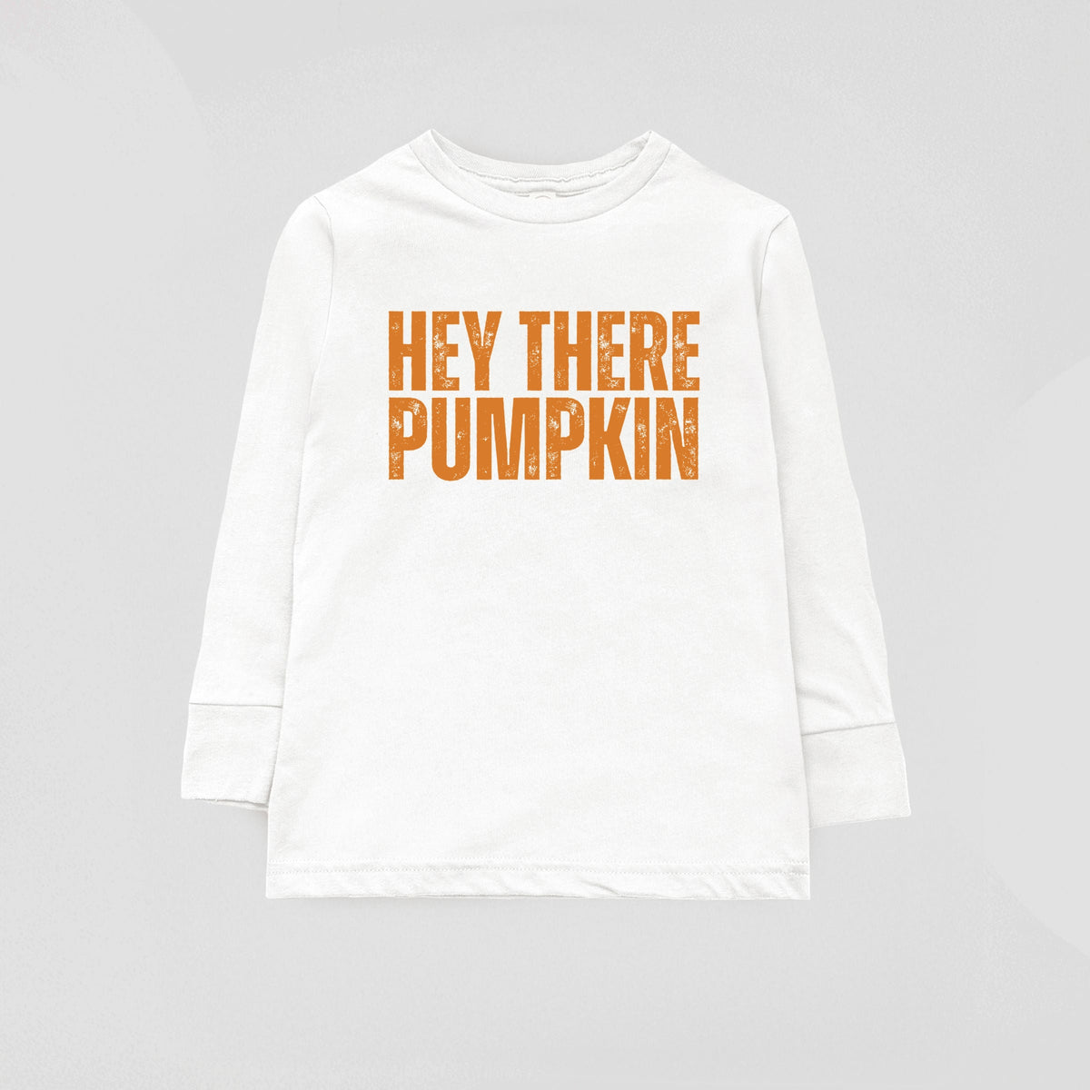 Hey There Pumpkin Distressed - Youth Long Sleeve Graphic T-Shirt