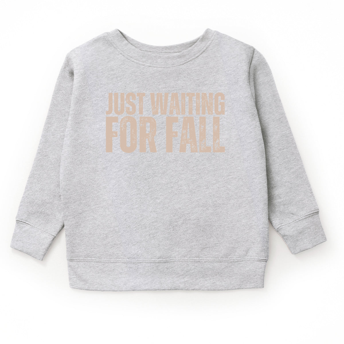 Just Waiting For Fall Distressed - Youth Graphic Sweatshirt