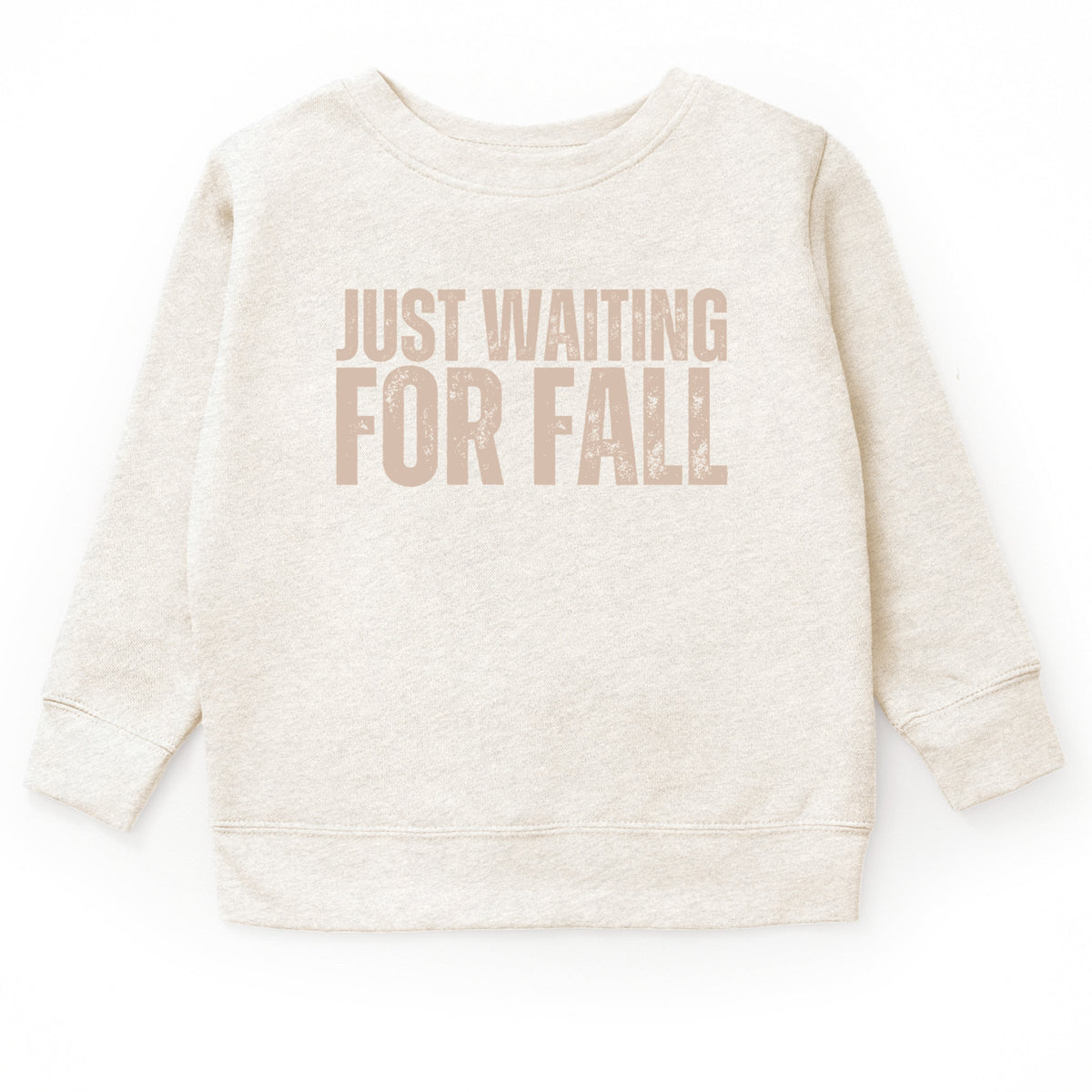 Just Waiting For Fall Distressed - Youth Graphic Sweatshirt