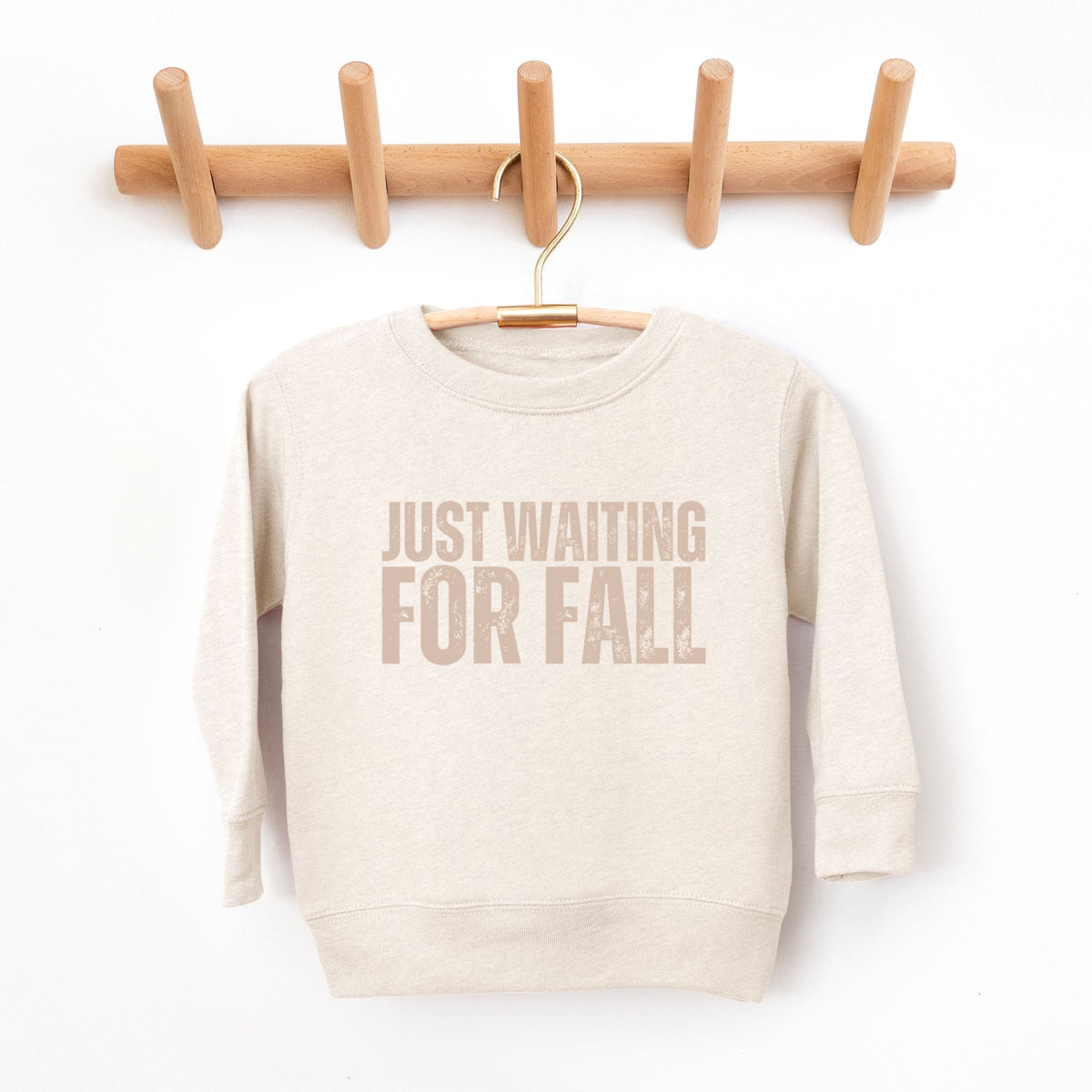 Just Waiting For Fall Distressed - Youth Graphic Sweatshirt
