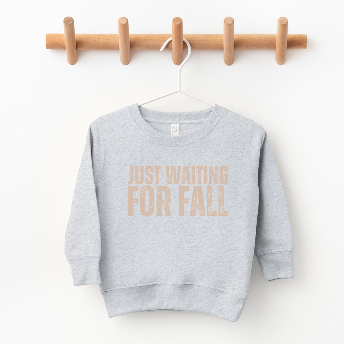 Just Waiting For Fall Distressed - Toddler Graphic Sweatshirt
