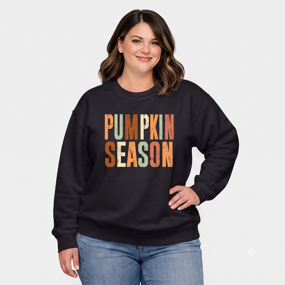 Pumpkin Season Fall Colors - Women's Plus Sweatshirt