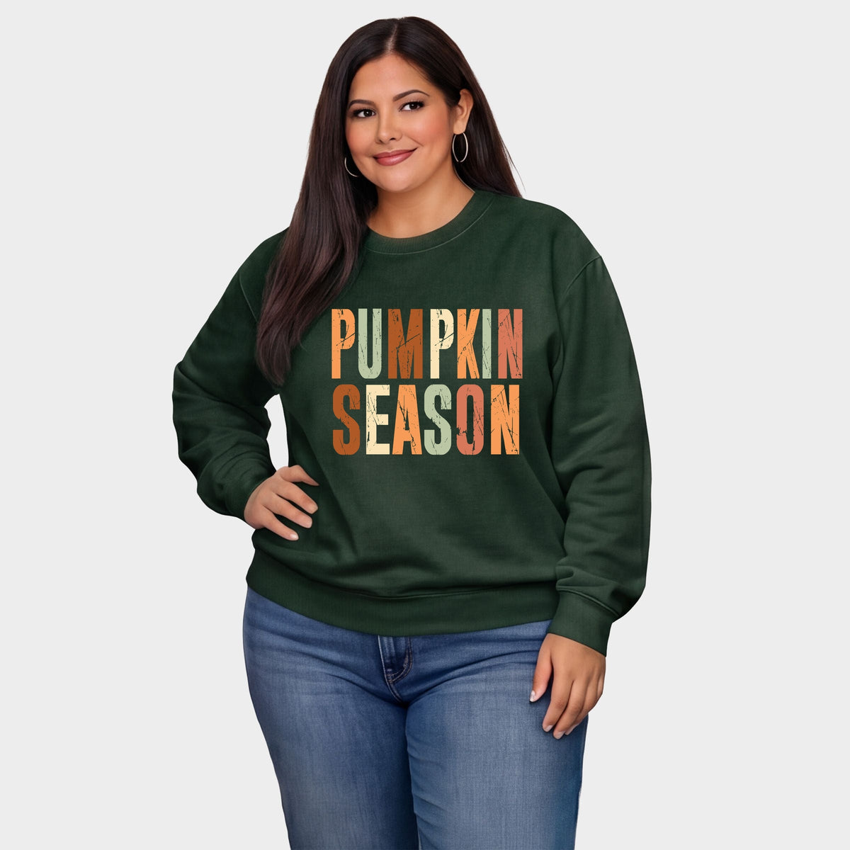 Pumpkin Season Fall Colors - Women's Plus Sweatshirt