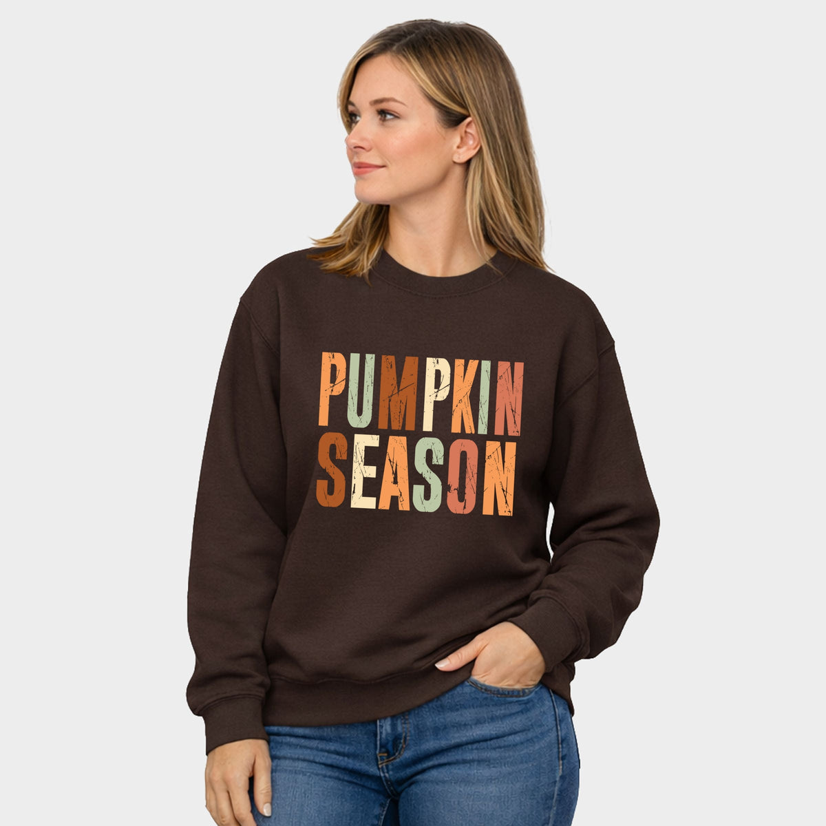 Pumpkin Season Fall Colors - Women's Graphic Sweatshirt