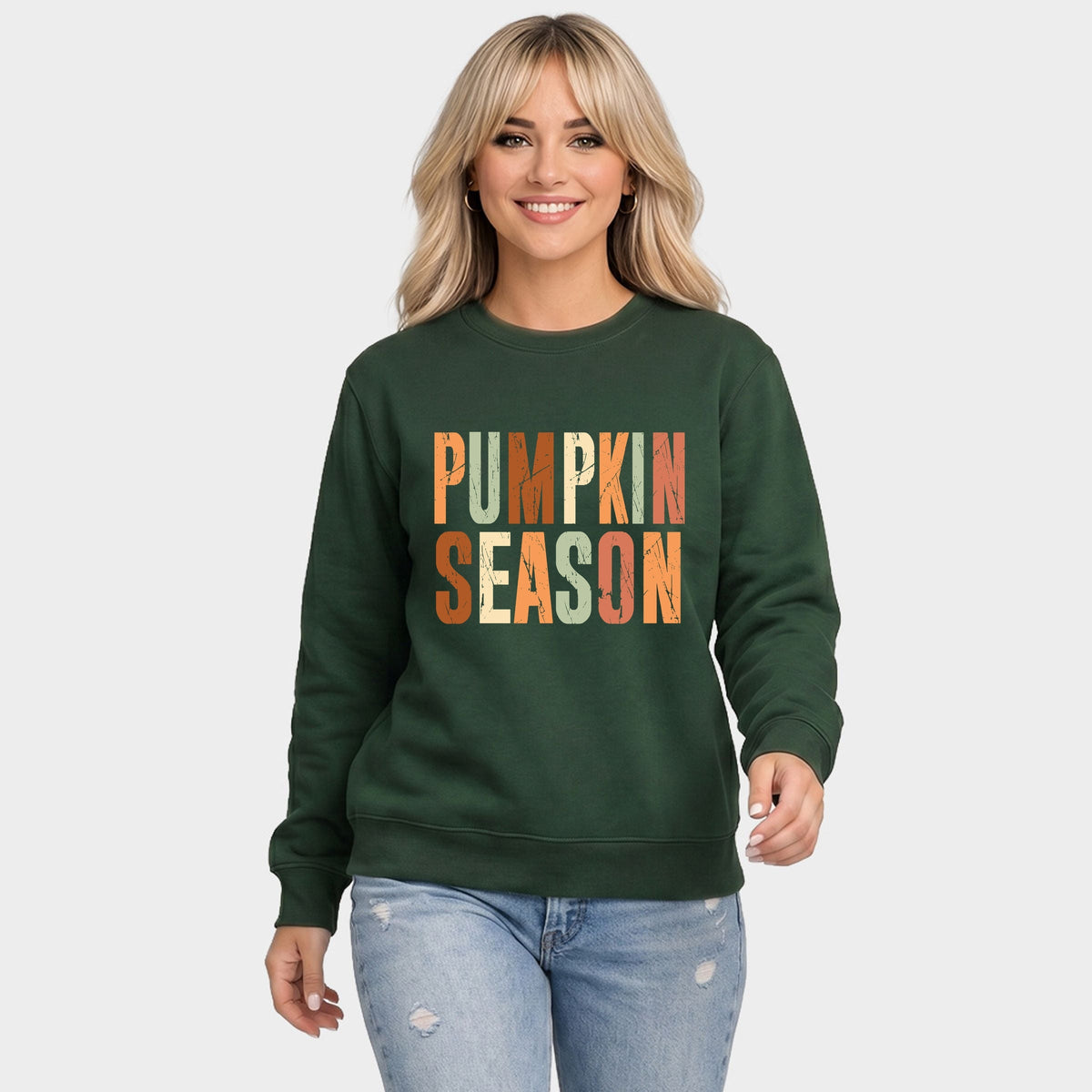 Pumpkin Season Fall Colors - Women's Graphic Sweatshirt