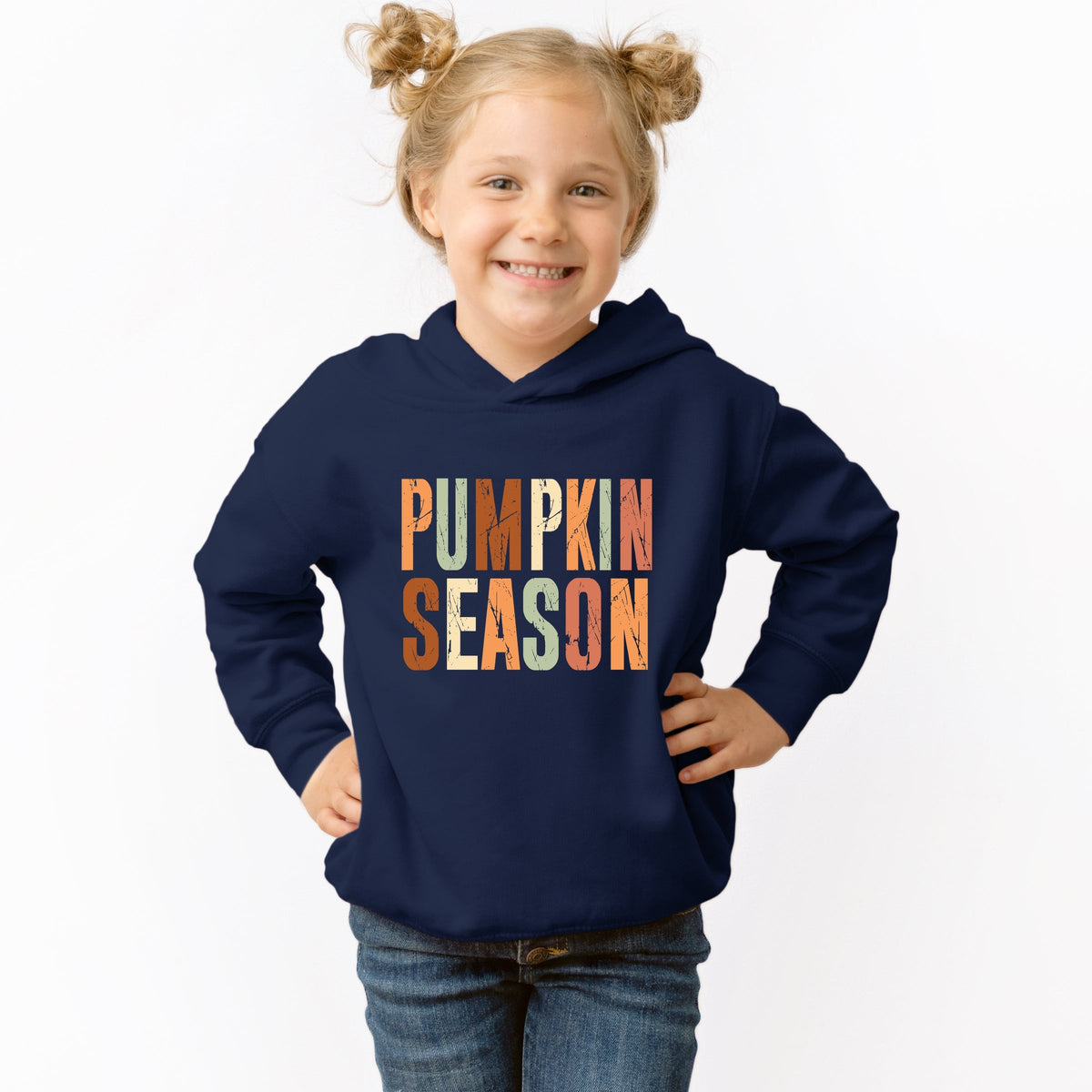 Pumpkin Season Fall Colors - Toddler Hoodie