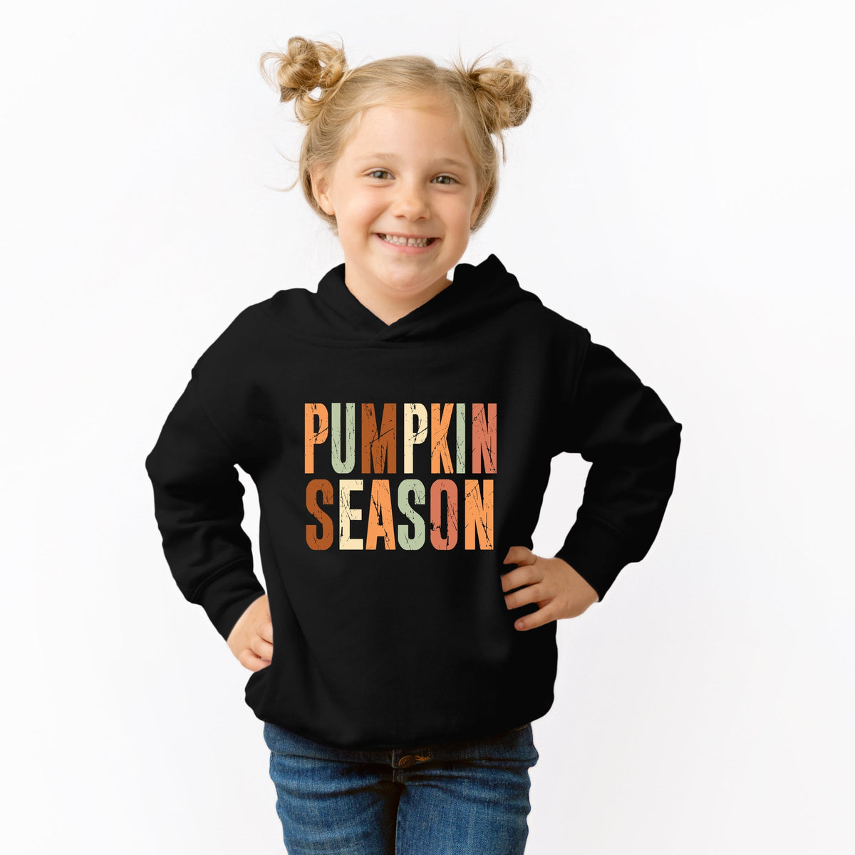 Pumpkin Season Fall Colors - Toddler Hoodie