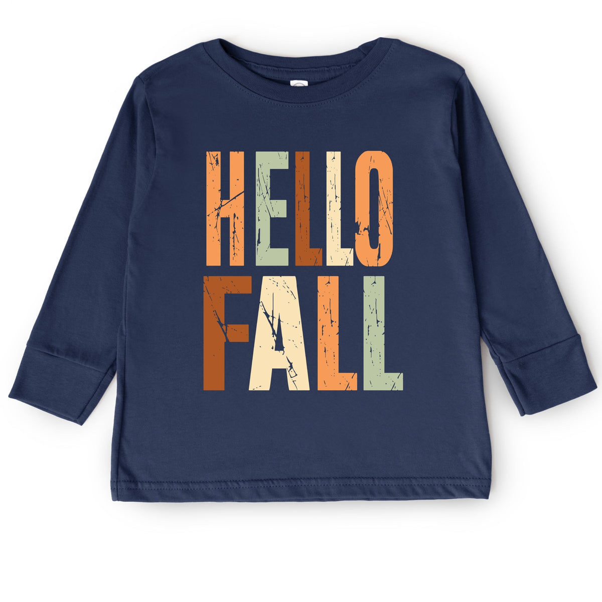 Hello Fall Autumn Colors - Toddler Long Sleeve Graphic Tee