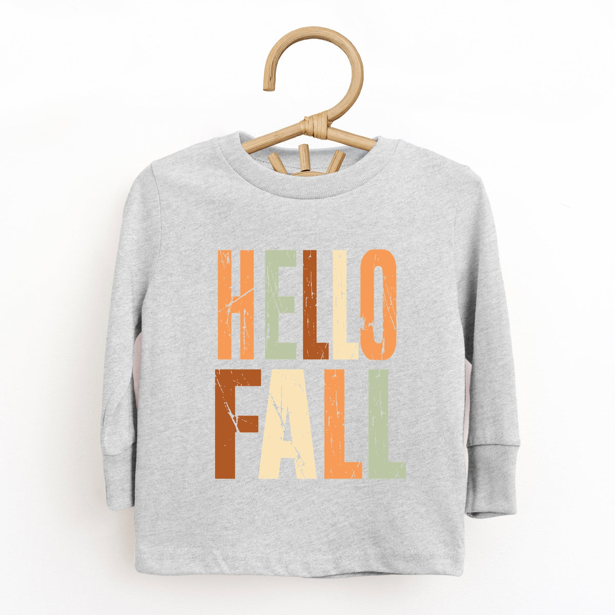 Hello Fall Autumn Colors - Toddler Long Sleeve Graphic Tee