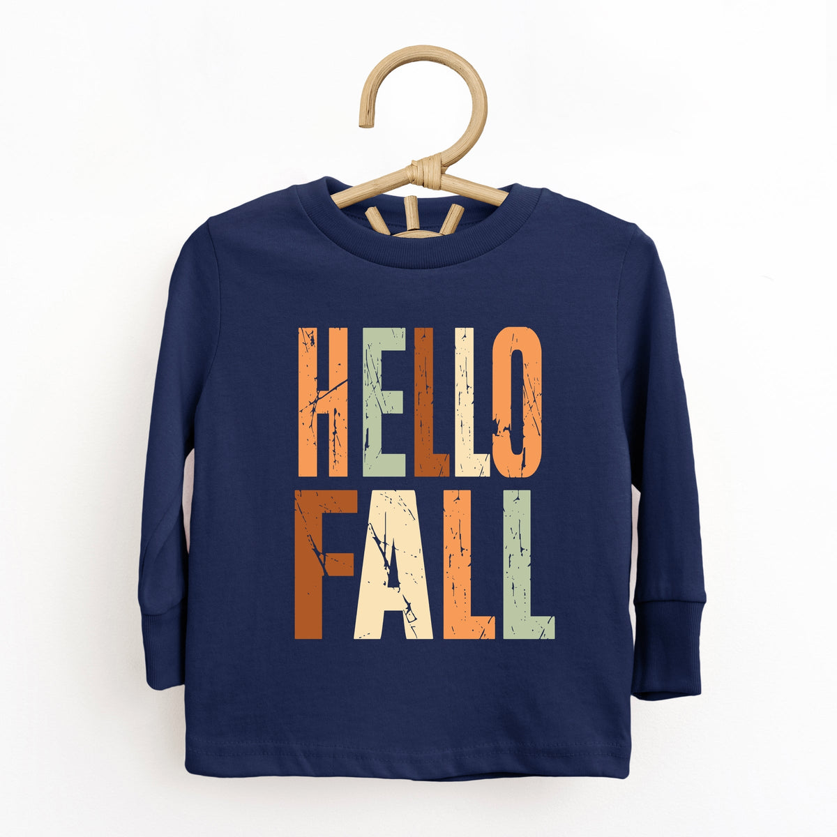 Hello Fall Autumn Colors - Toddler Long Sleeve Graphic Tee