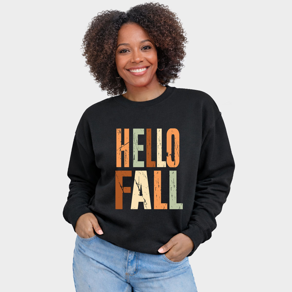 Hello Fall Autumn Colors - Women's Graphic Sweatshirt