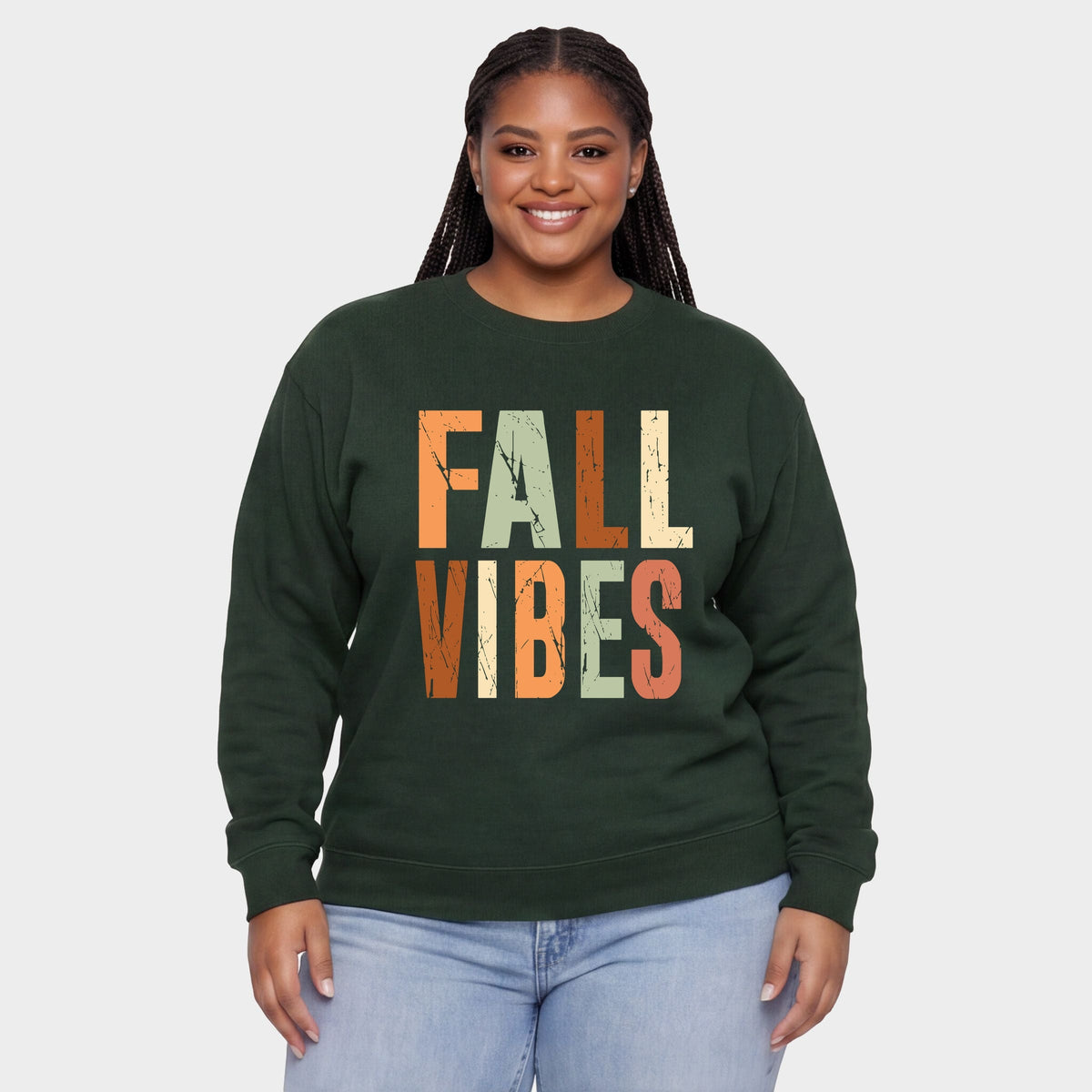 Fall Vibes Autumn Colors - Women's Plus Sweatshirt