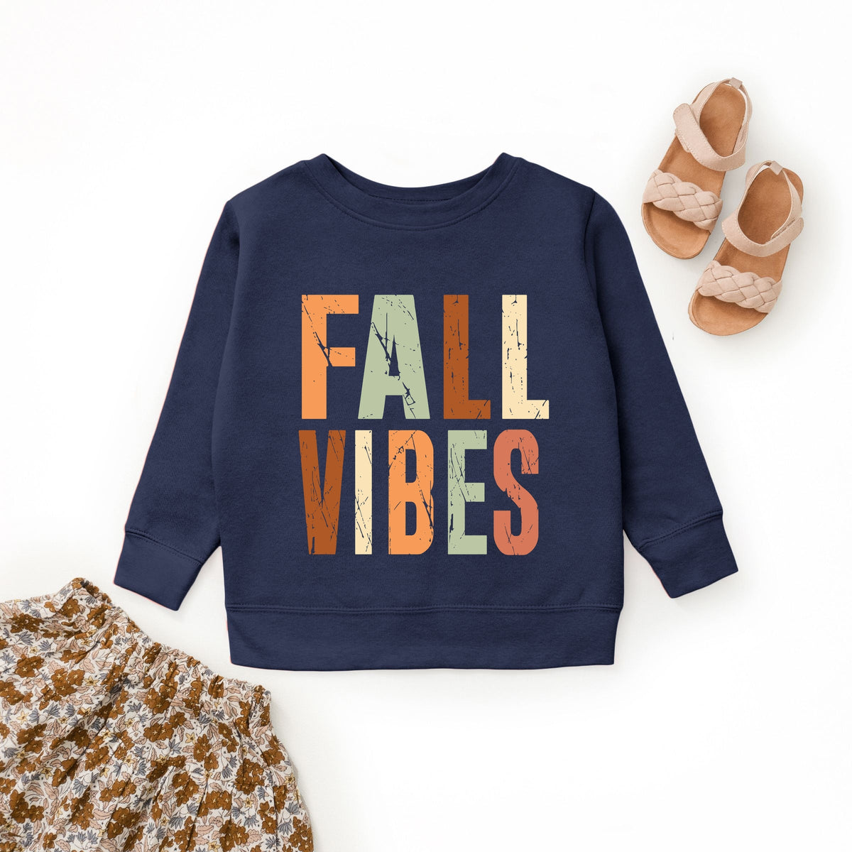 Fall Vibes Autumn Colors - Youth Graphic Sweatshirt