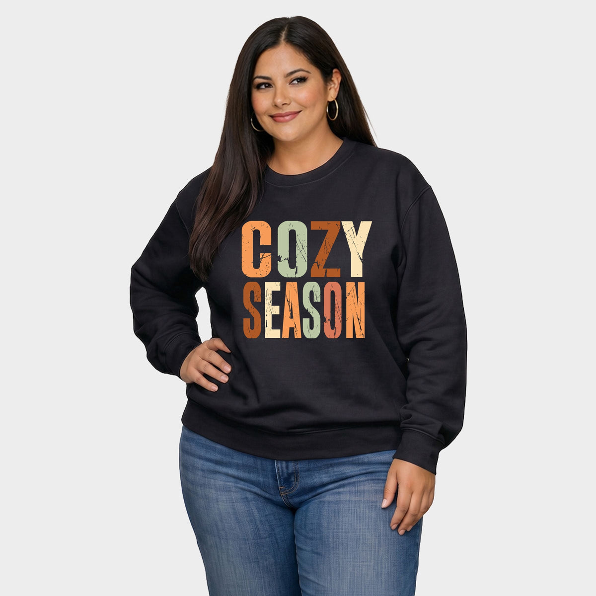 Cozy Season Fall Colors - Women's Plus Sweatshirt