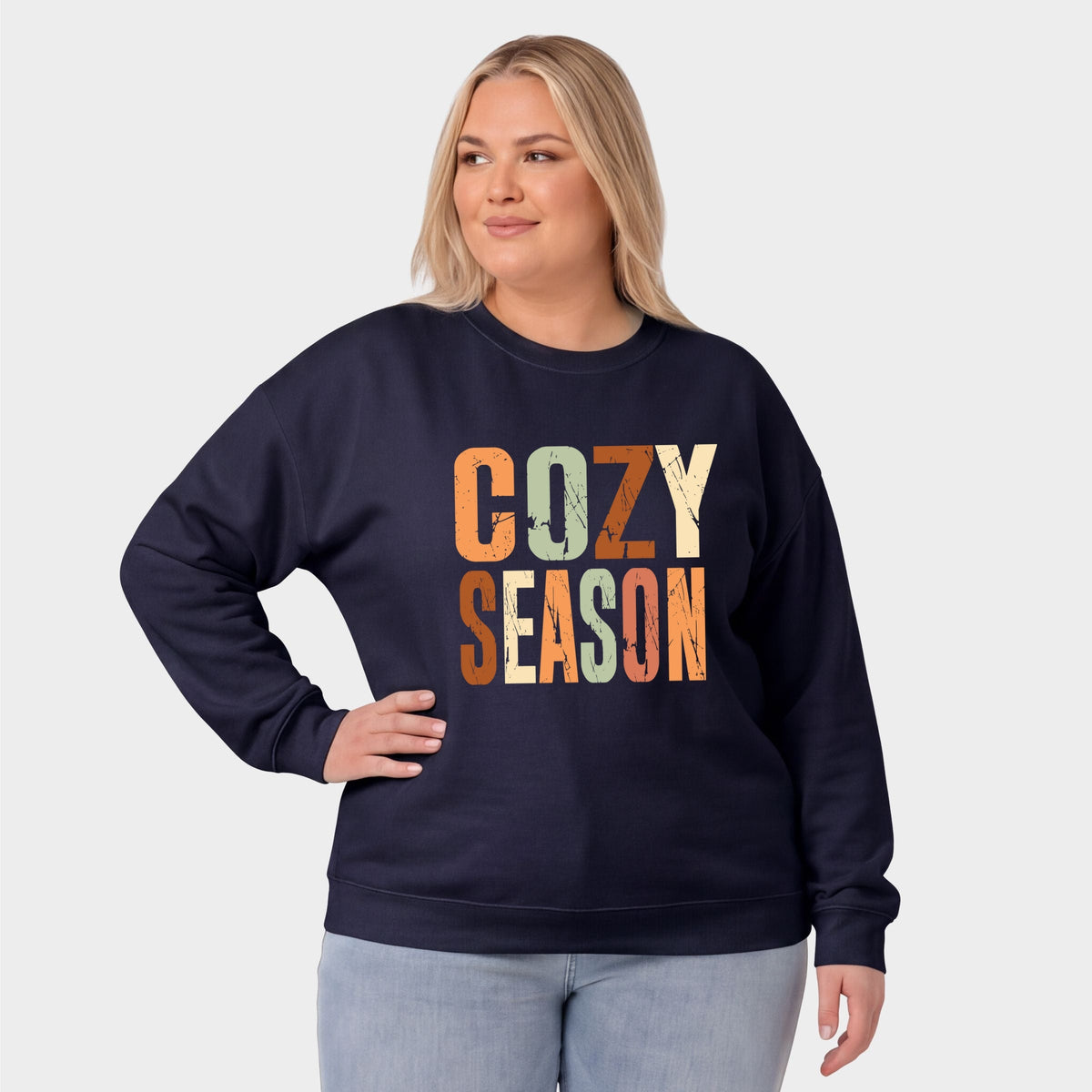 Cozy Season Fall Colors - Women's Plus Sweatshirt