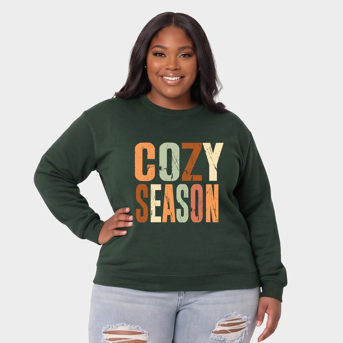 Cozy Season Fall Colors - Women's Plus Sweatshirt