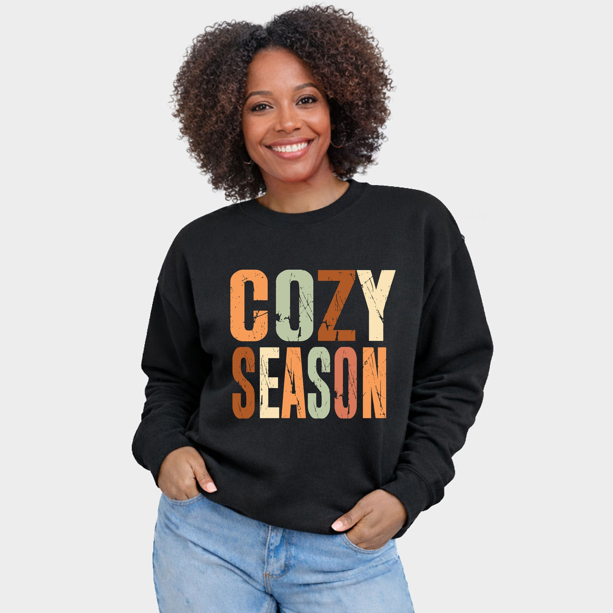 Cozy Season Fall Colors - Women's Graphic Sweatshirt