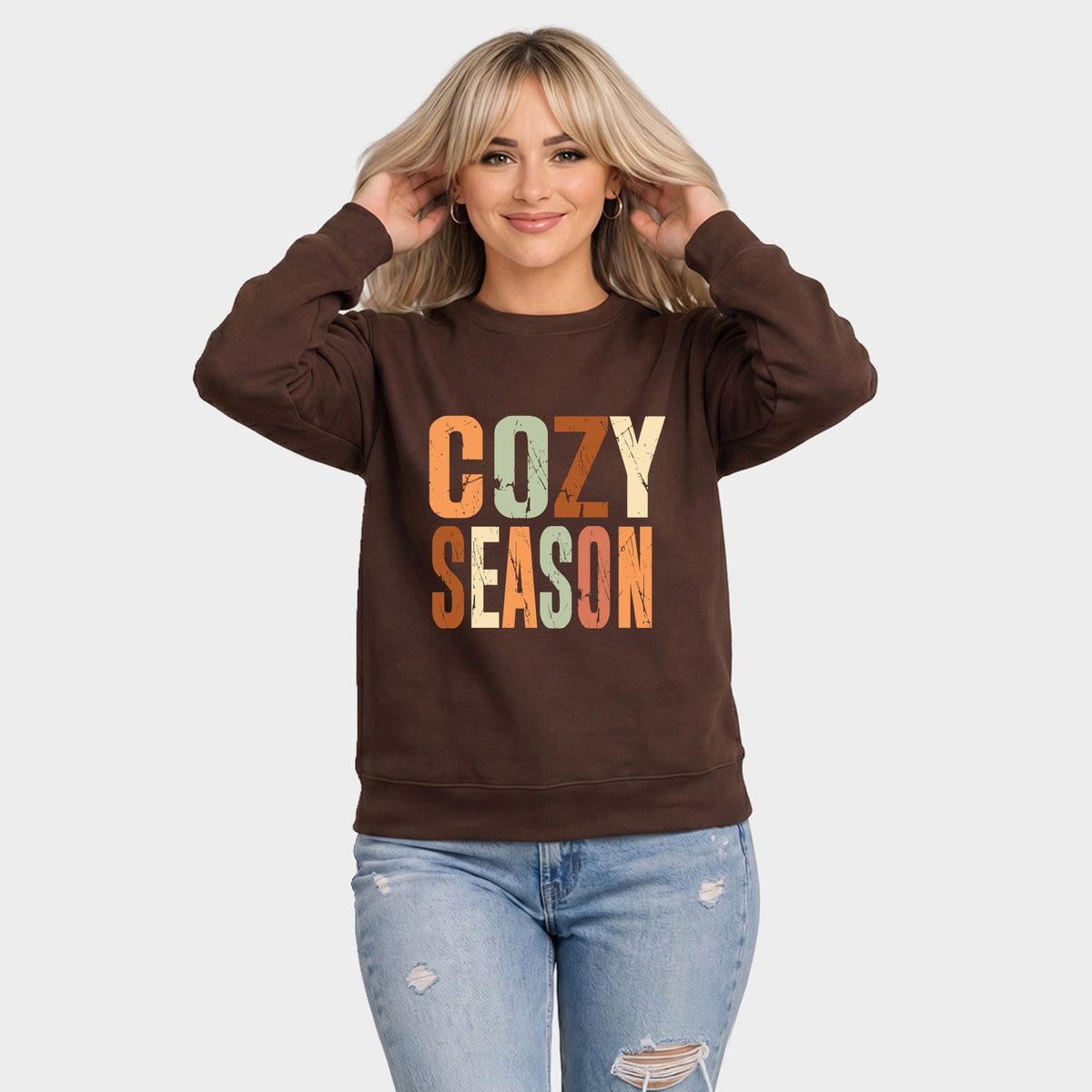 Cozy Season Fall Colors - Women's Graphic Sweatshirt