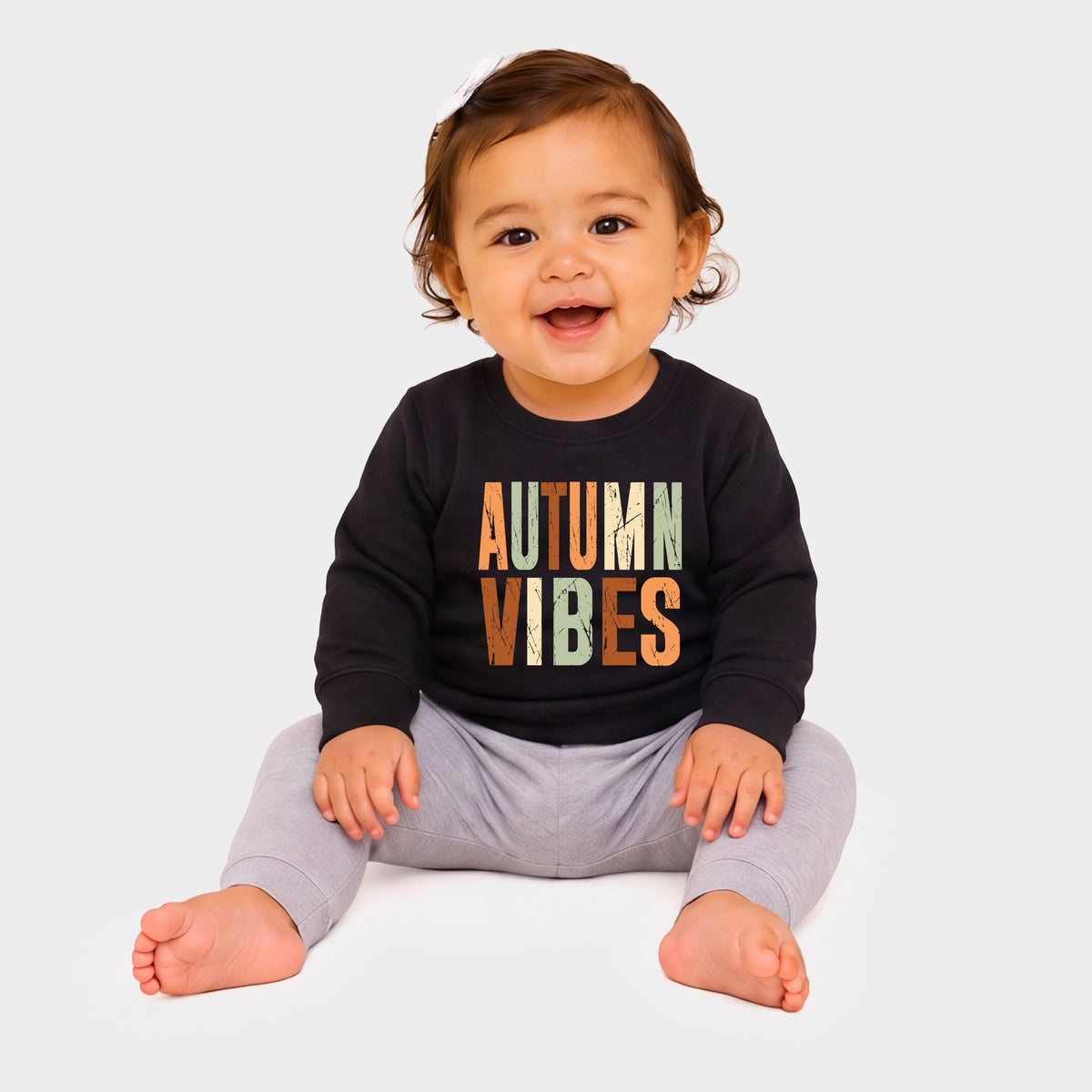 Autumn Vibes Fall Colors - Infant Crew Fleece Sweatshirt