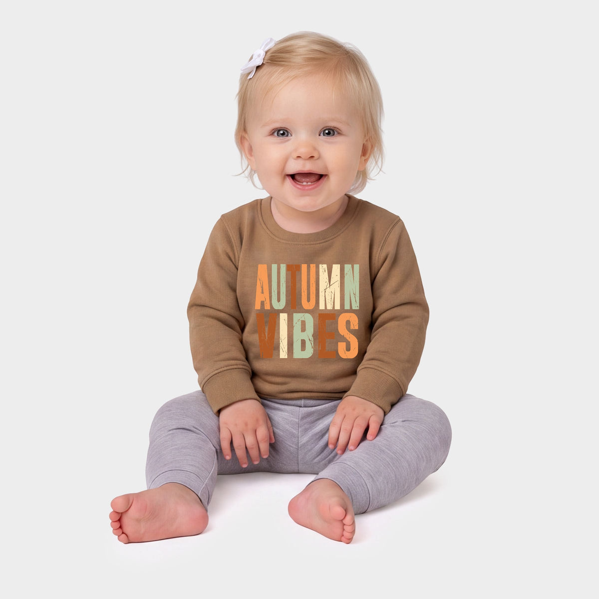 Autumn Vibes Fall Colors - Infant Crew Fleece Sweatshirt