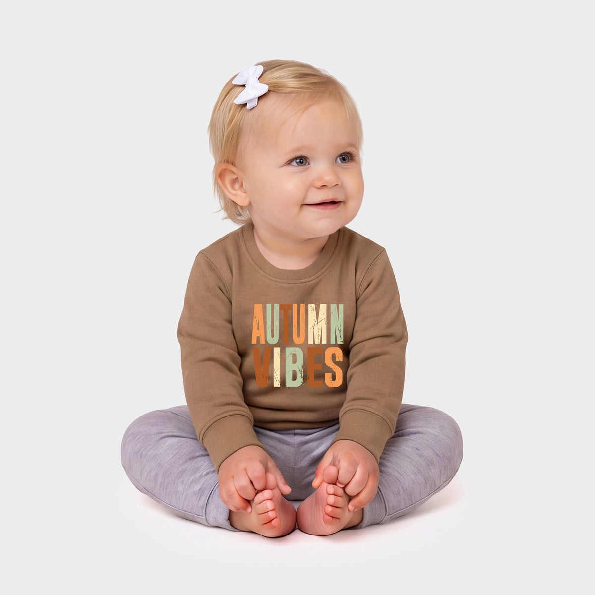 Autumn Vibes Fall Colors - Infant Crew Fleece Sweatshirt