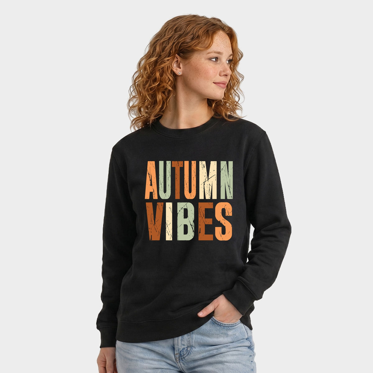 Autumn Vibes Fall Colors - Women's Graphic Sweatshirt