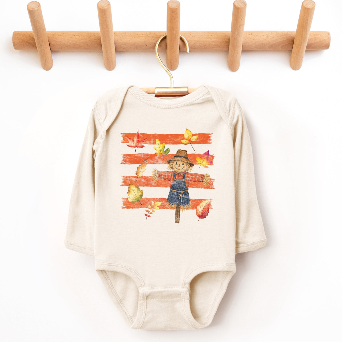Scarecrow Stripes Distressed - Infant Long Sleeve Bodysuit
