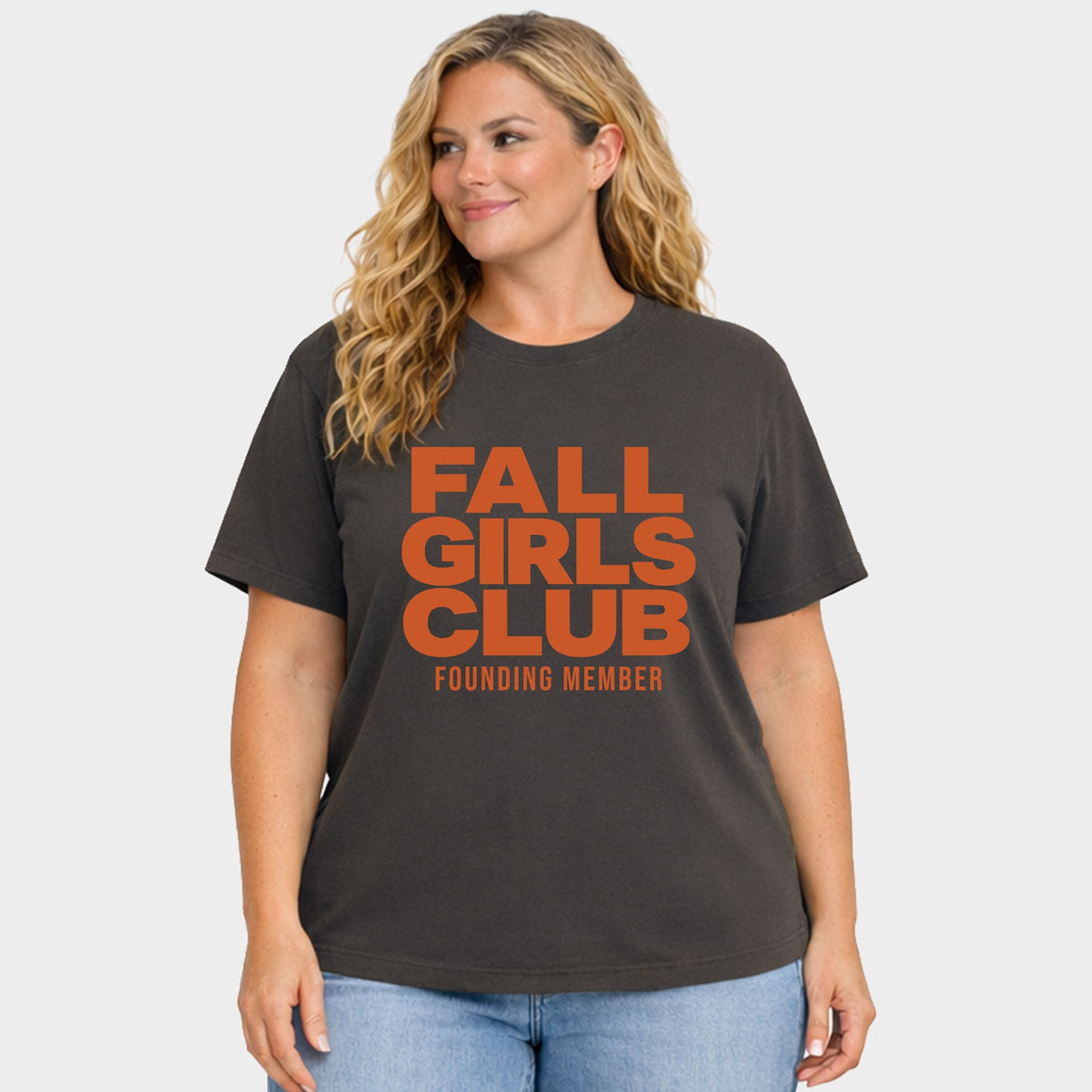 Fall Girls Club Founding Member - Women's Plus Garment Dyed Tee