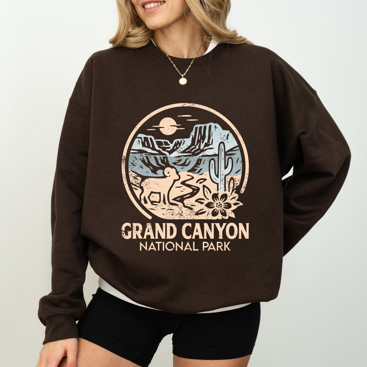 Grand Canyon National Park Two-Toned Circle - Women's Graphic Sweatshirt