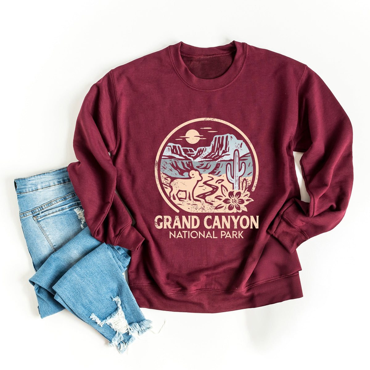 Grand Canyon National Park Two-Toned Circle - Women's Graphic Sweatshirt