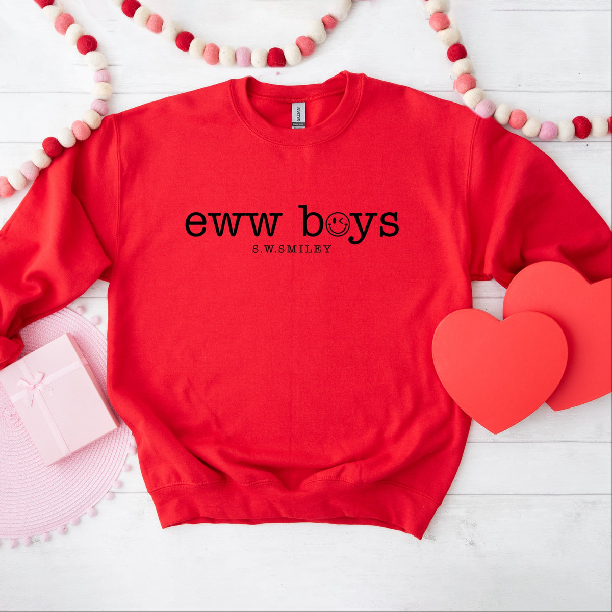 S.W.Smiley Eww Boys Typewriter -  Women's Graphic Sweatshirt