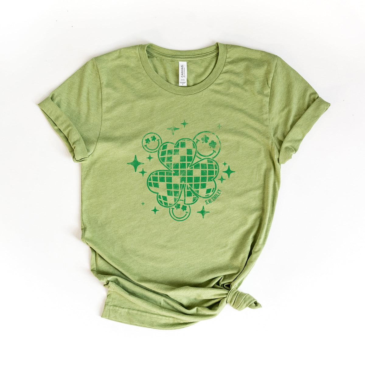 S.W.Smiley Disco Clover - Women's Short Sleeve Graphic T-Shirt
