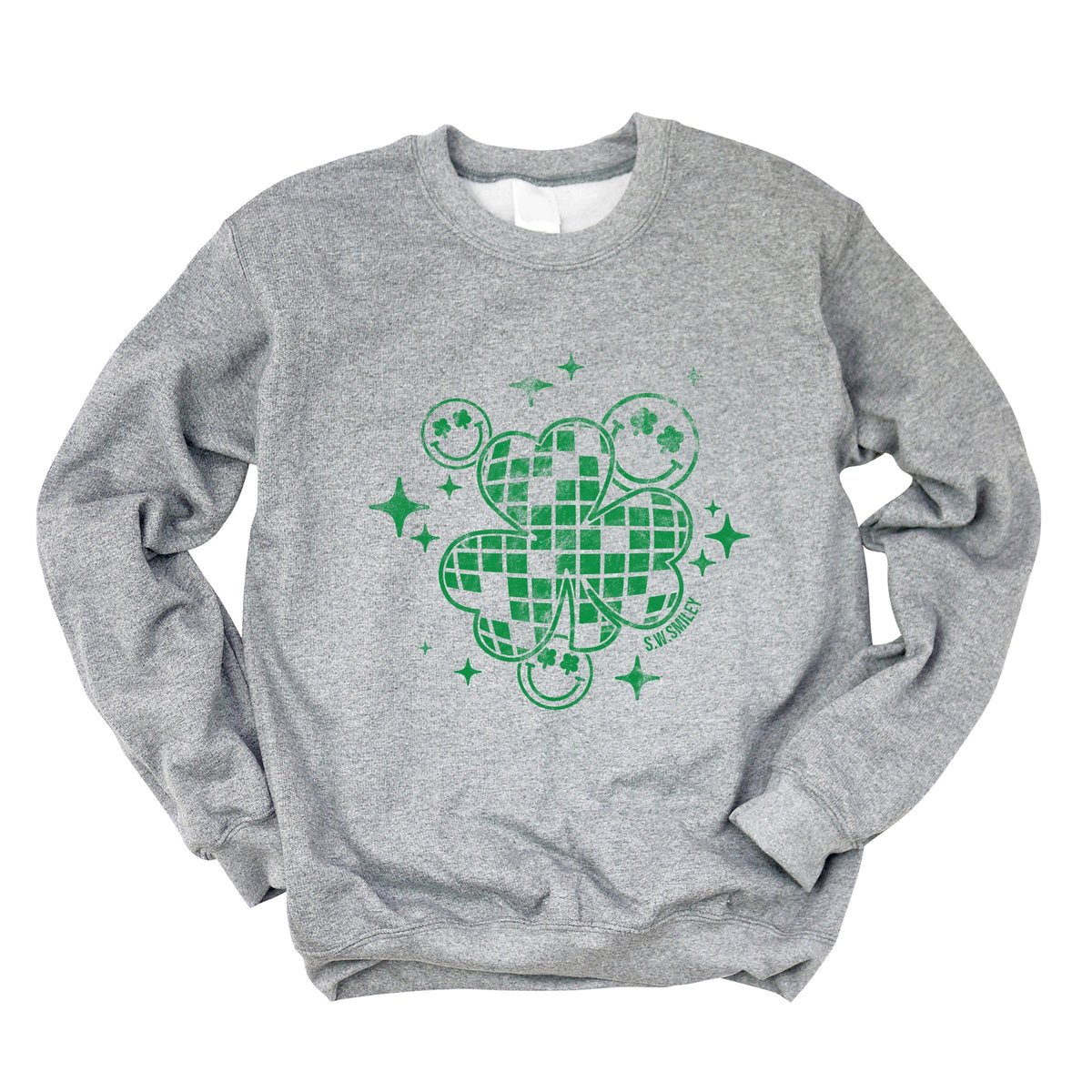 S.W.Smiley Disco Clover - Women's Graphic Sweatshirt
