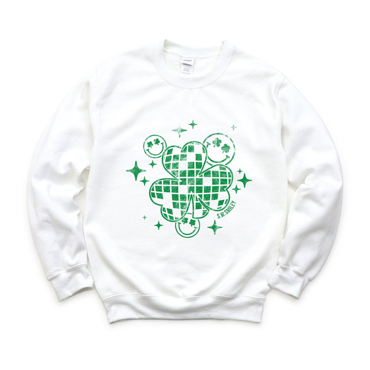 S.W.Smiley Disco Clover - Women's Graphic Sweatshirt