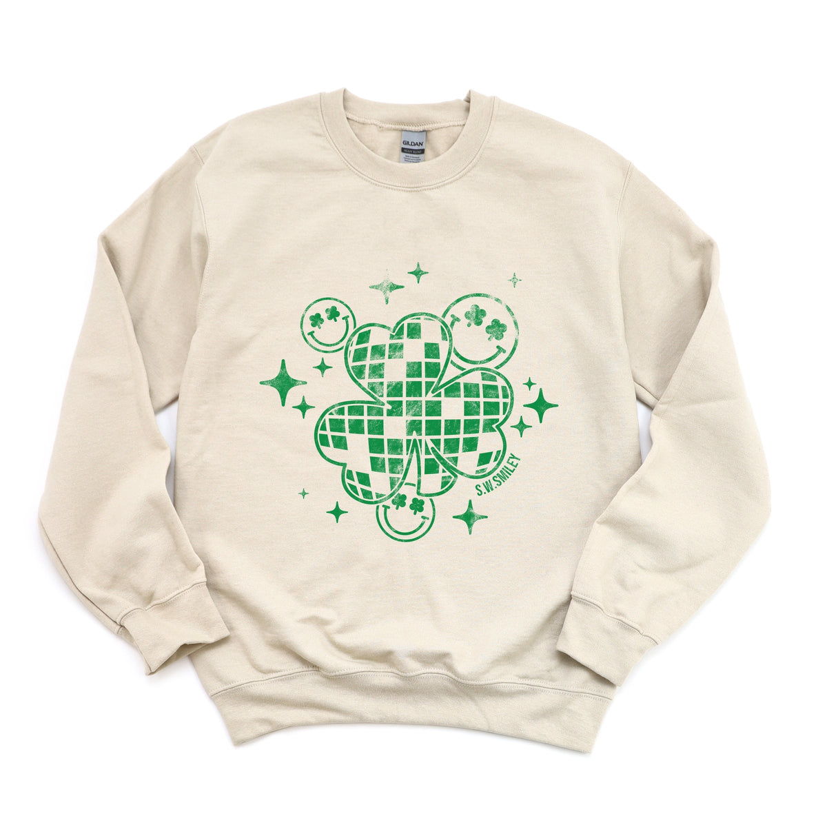 S.W.Smiley Disco Clover - Women's Graphic Sweatshirt