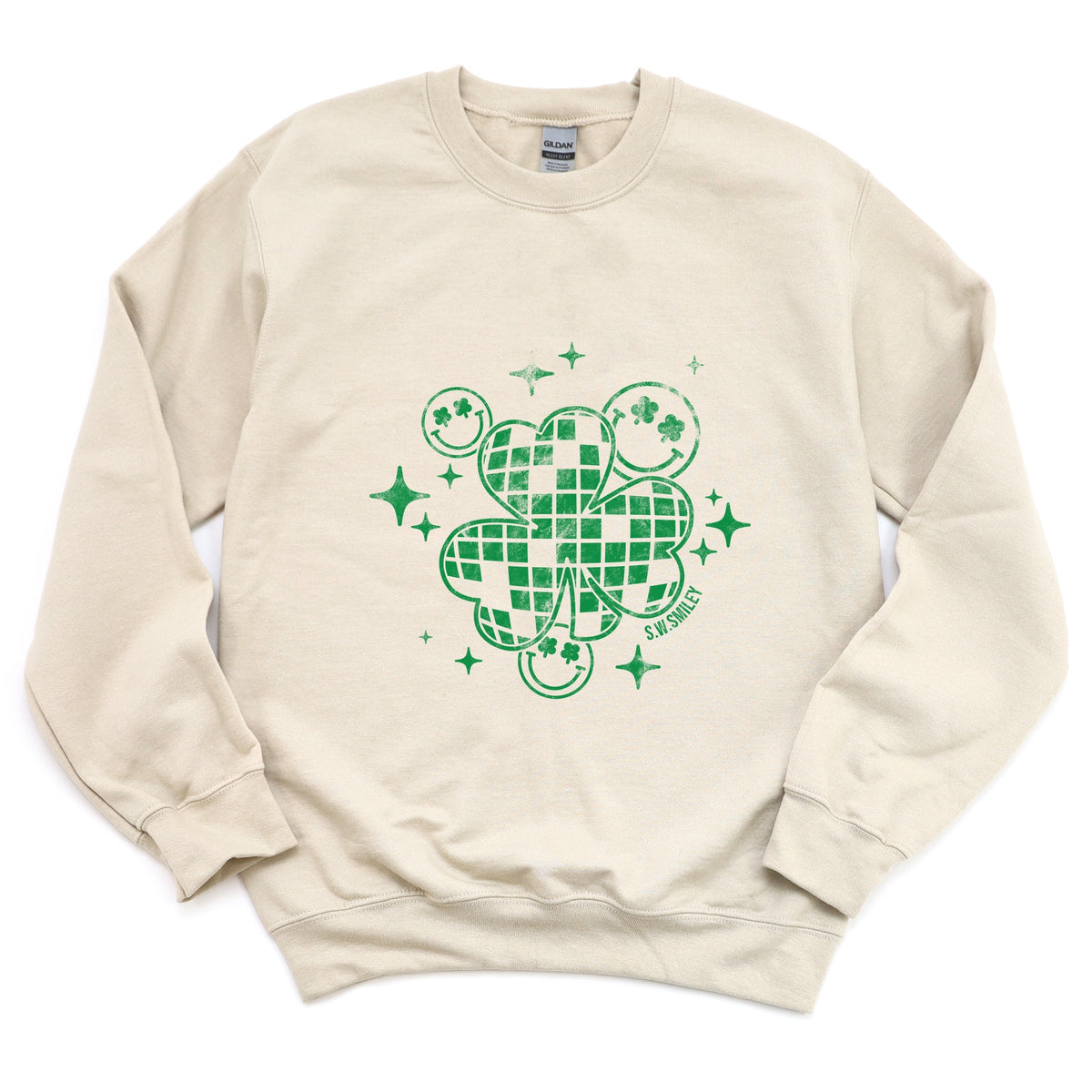 S.W.Smiley Disco Clover - Women's Graphic Sweatshirt