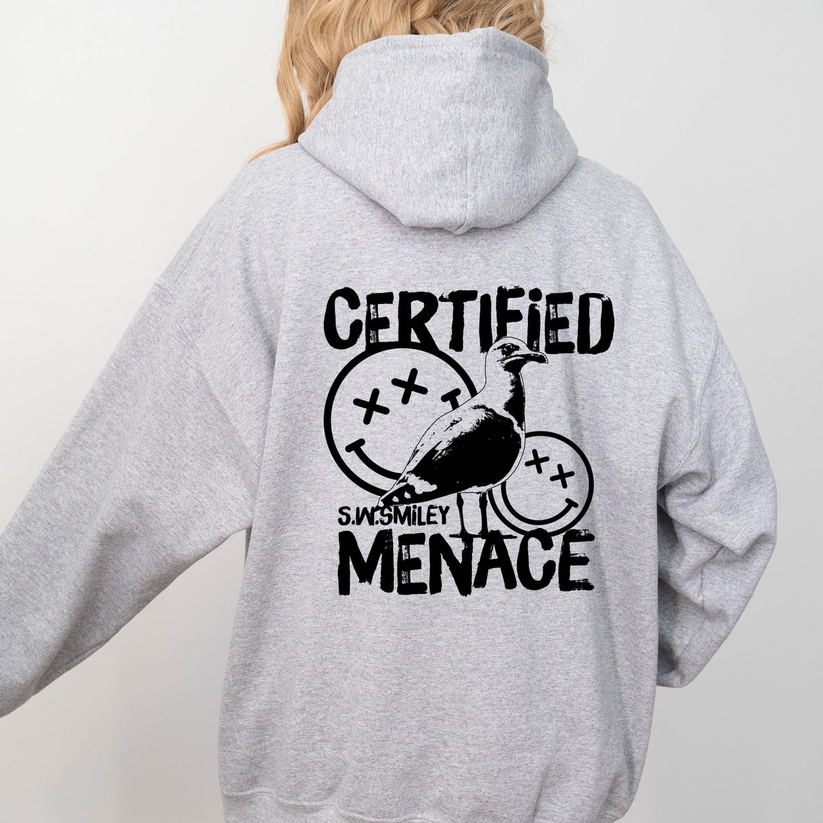 S.W.Smiley Certified Menace  - Women's Graphic Hoodie