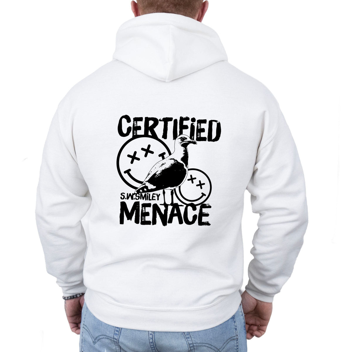 S.W.Smiley Certified Menace  - Men's Graphic Hoodie
