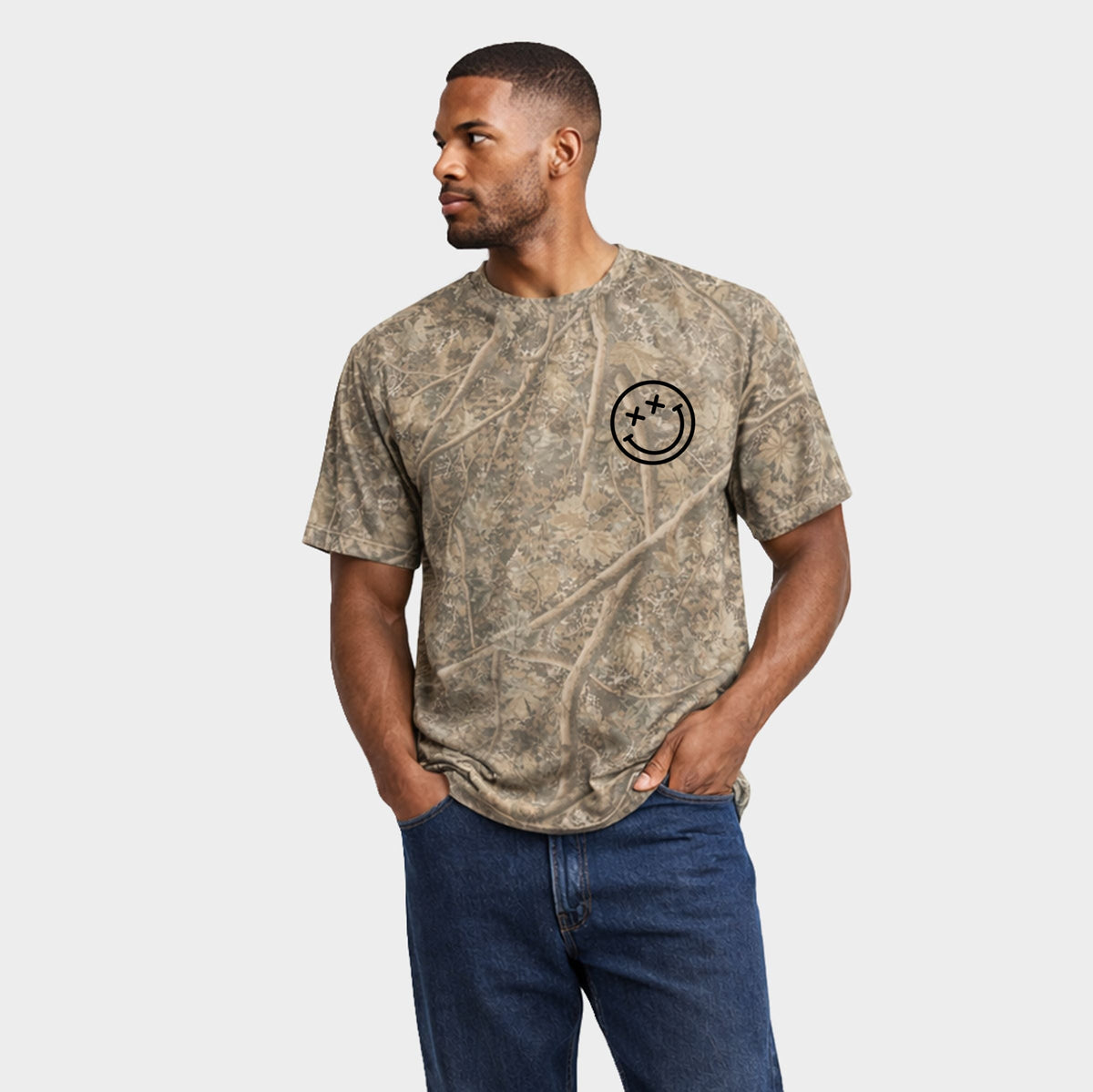 S.W.Smiley Certified Menace  - Men's Heavyweight Camo Tee
