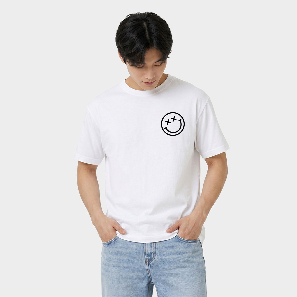 S.W.Smiley Oh Buoy - Men's Garment Dyed Graphic T-Shirt