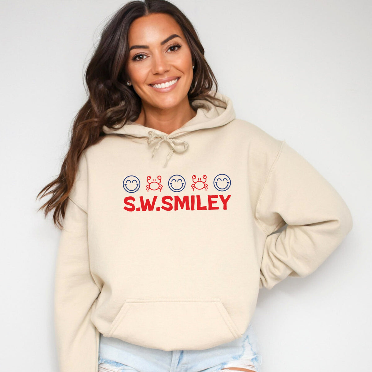 S.W.Smiley Crab Row - Women's Graphic Hoodie