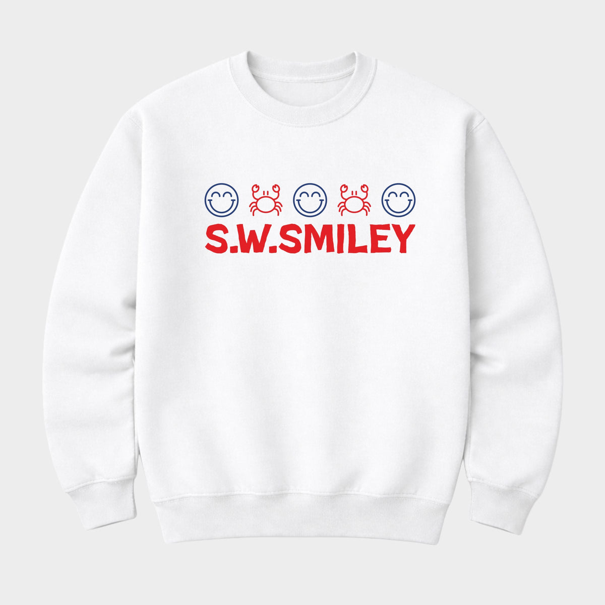 S.W.Smiley Crab Row - Men's Graphic Sweatshirt